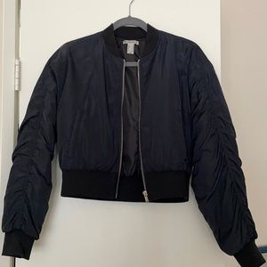 Black bomber jacket